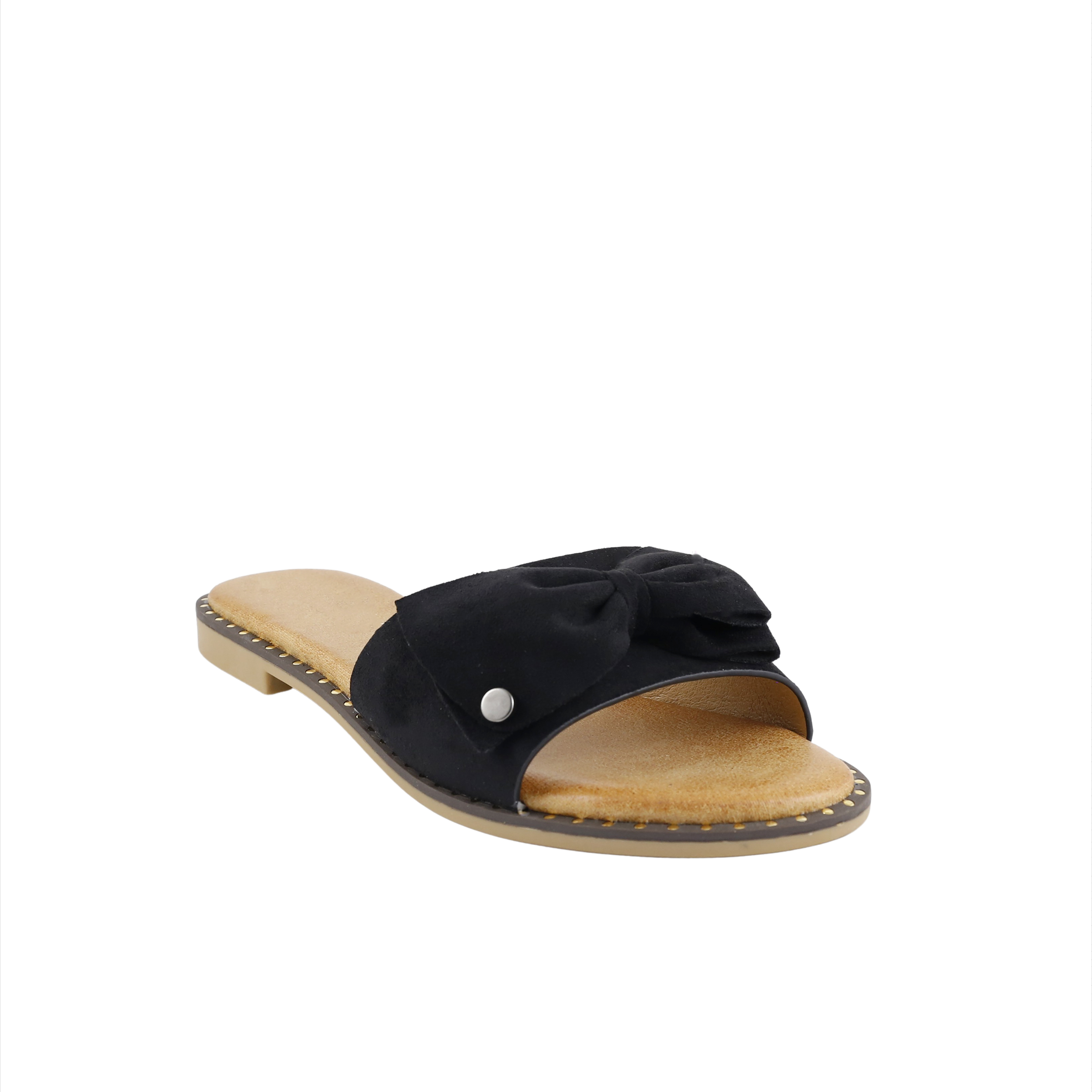 Woman Shoes Sandals - Flip Flops Black flip flop with bow