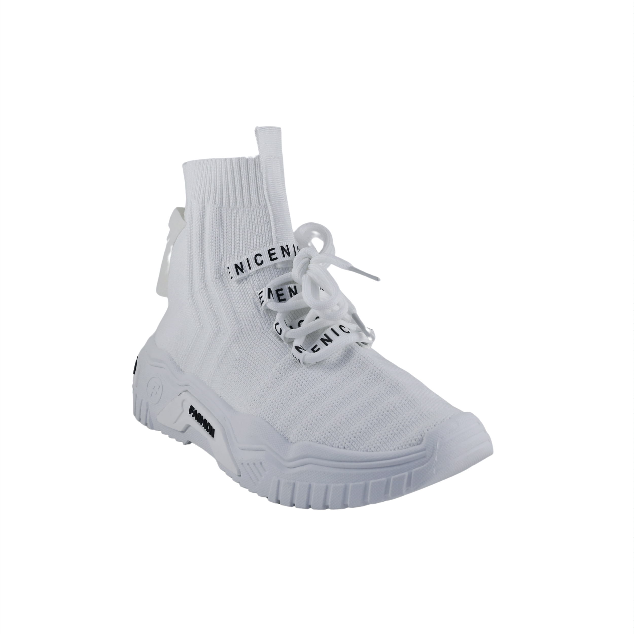 Γυναίκα Παπούτσια Casual-Sneakers Λευκά πάνινα sneakers μποτάκι