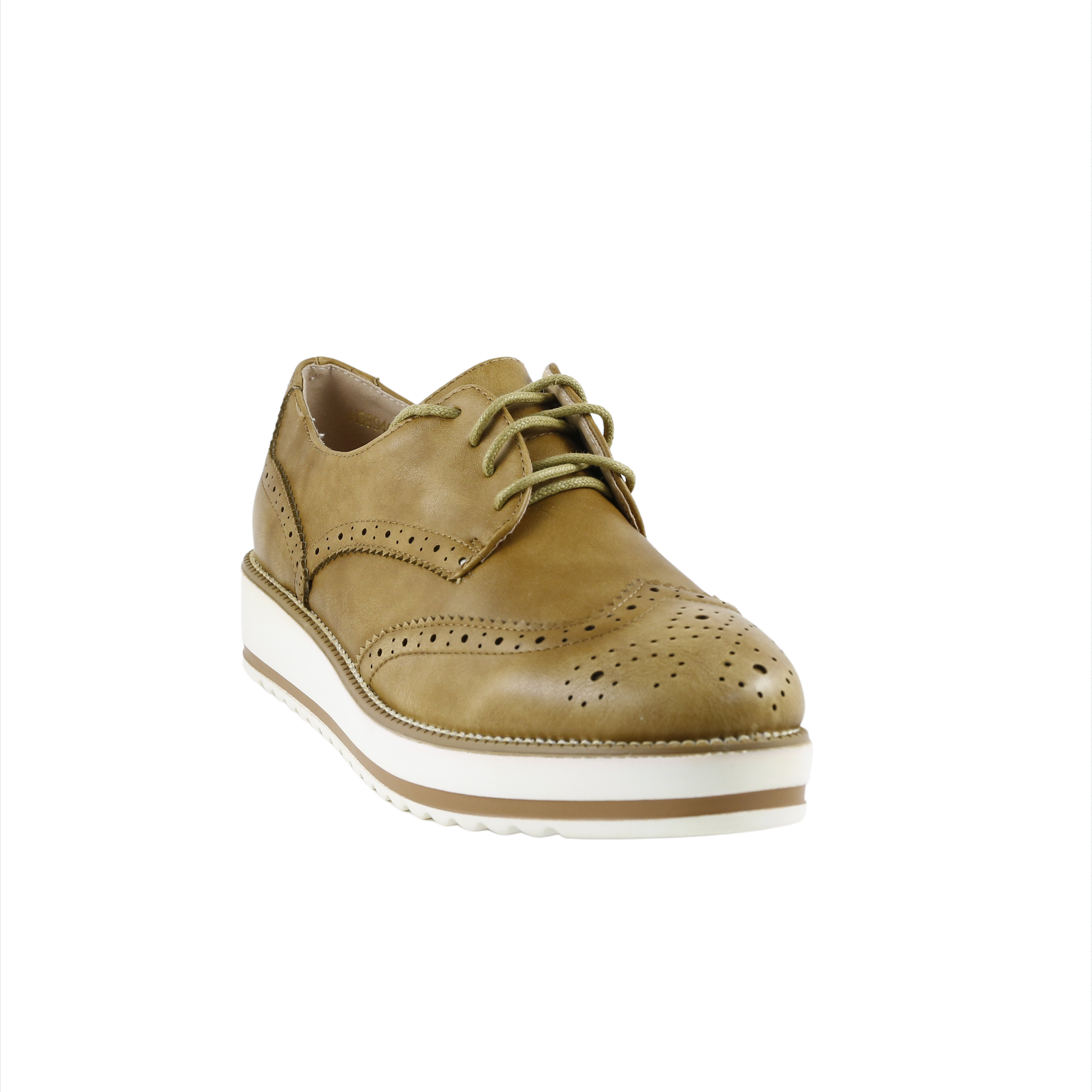 Woman Shoes Casual-Sneakers Camel oxfords
