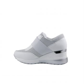 Woman Shoes Casual-Sneakers White sneakers with elastic band
