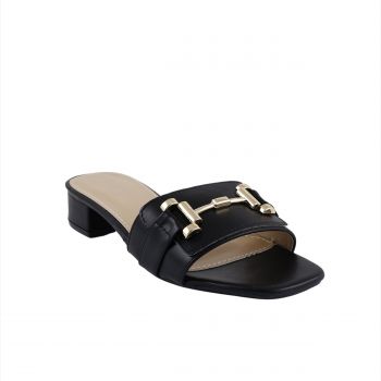 Woman Shoes Sandals - Flip Flops Black flip flop with heel