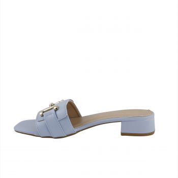 Woman Shoes Sandals - Flip Flops Light blue flip flop with heel